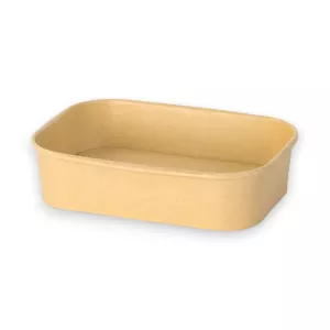 Saladier rectangulaire kraft 500ml - 172x120x40cm